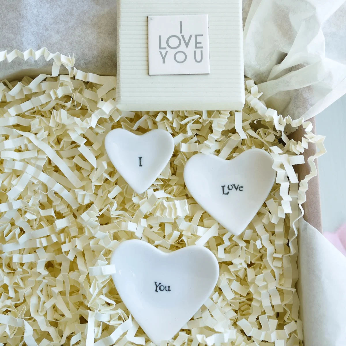 10th Tin Wedding Anniversary Gift Heart & Ring Dishes