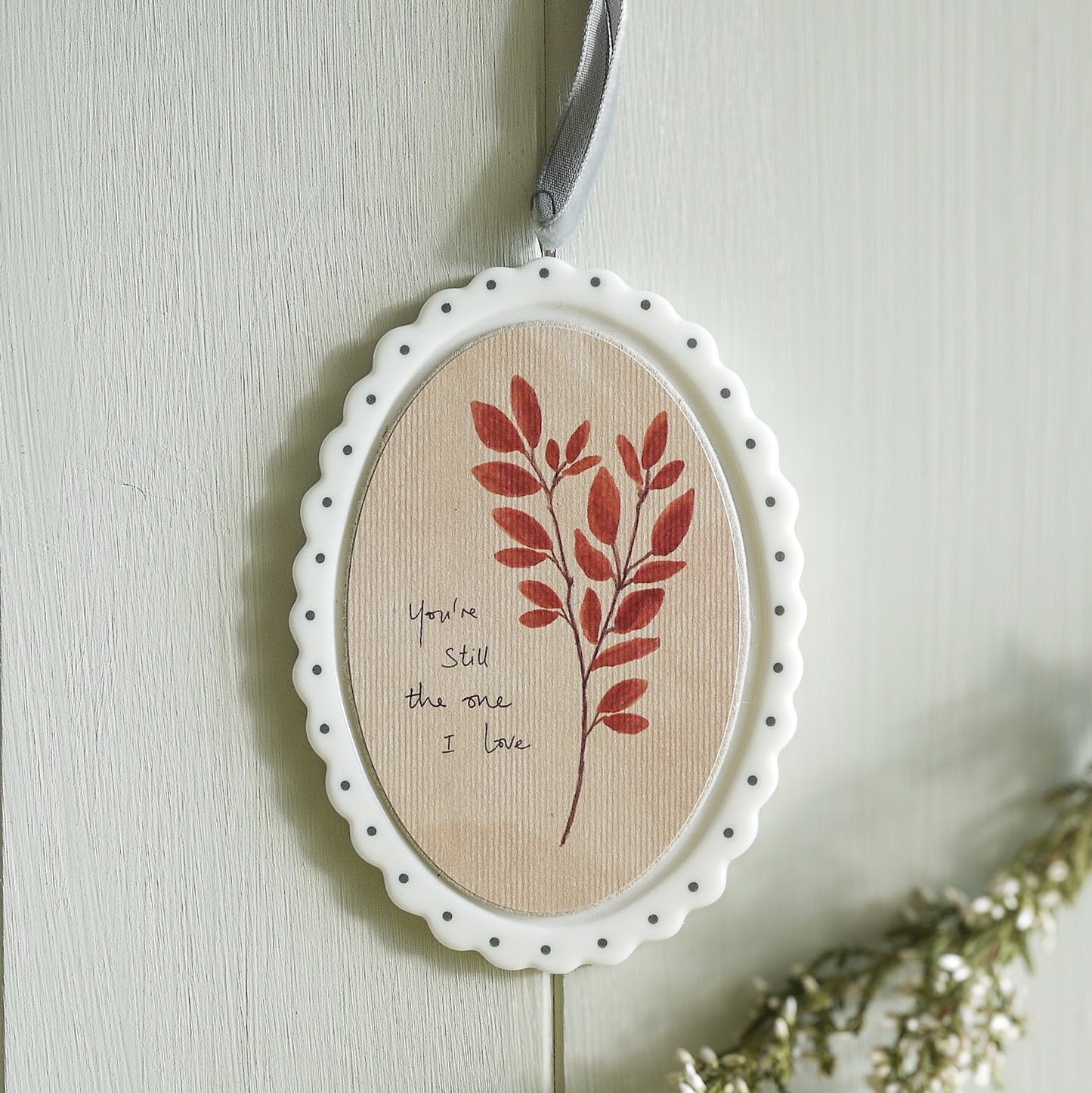 13th Lace Anniversary Personalised Heart with Scalloped Edge Decoration Gift