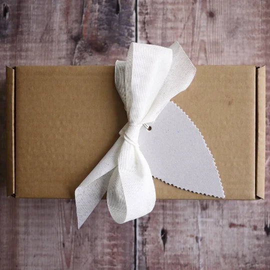 4th Anniversary Linen Gift Heart and Trio of Trinket Bowls