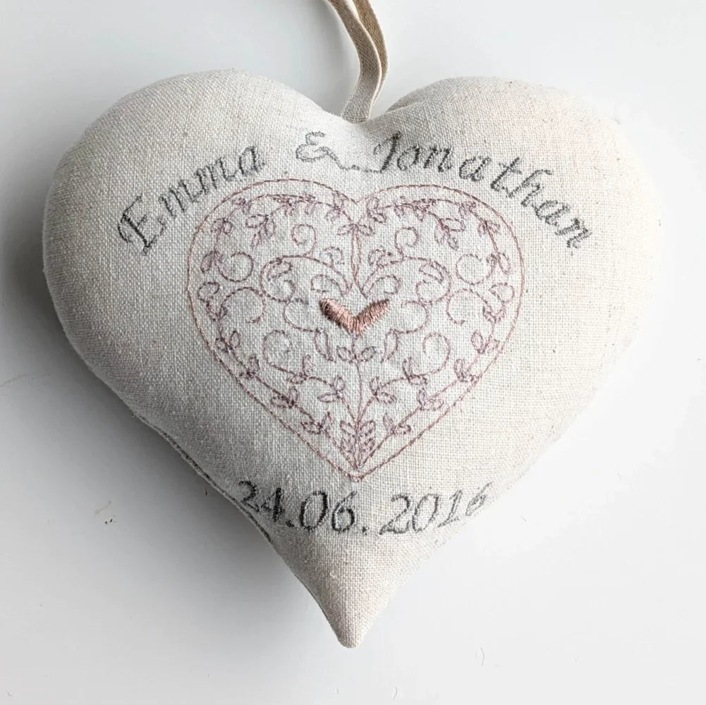 7th Copper Anniversary Gift Personalised Heart