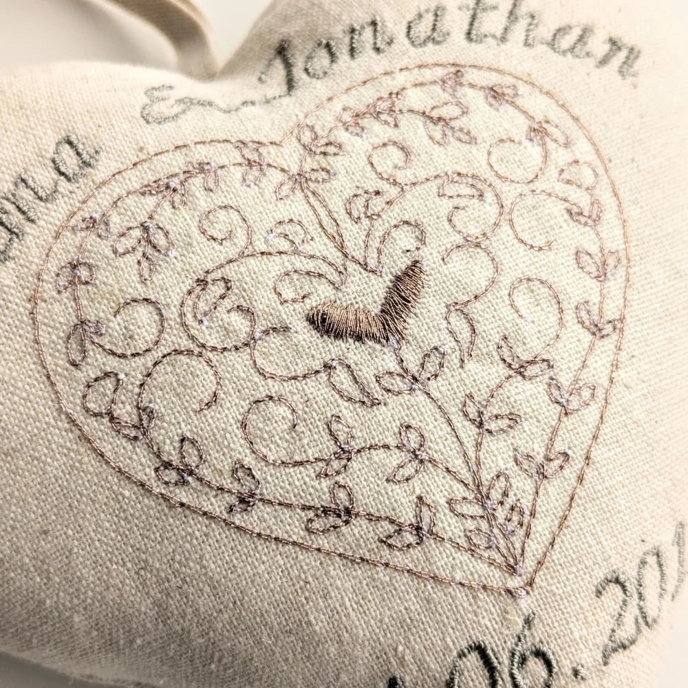 7th Copper Anniversary Gift Personalised Heart