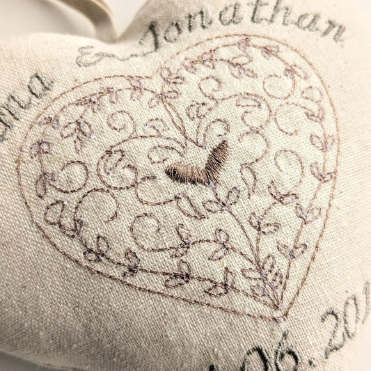 7th Copper Anniversary Gift Personalised Heart