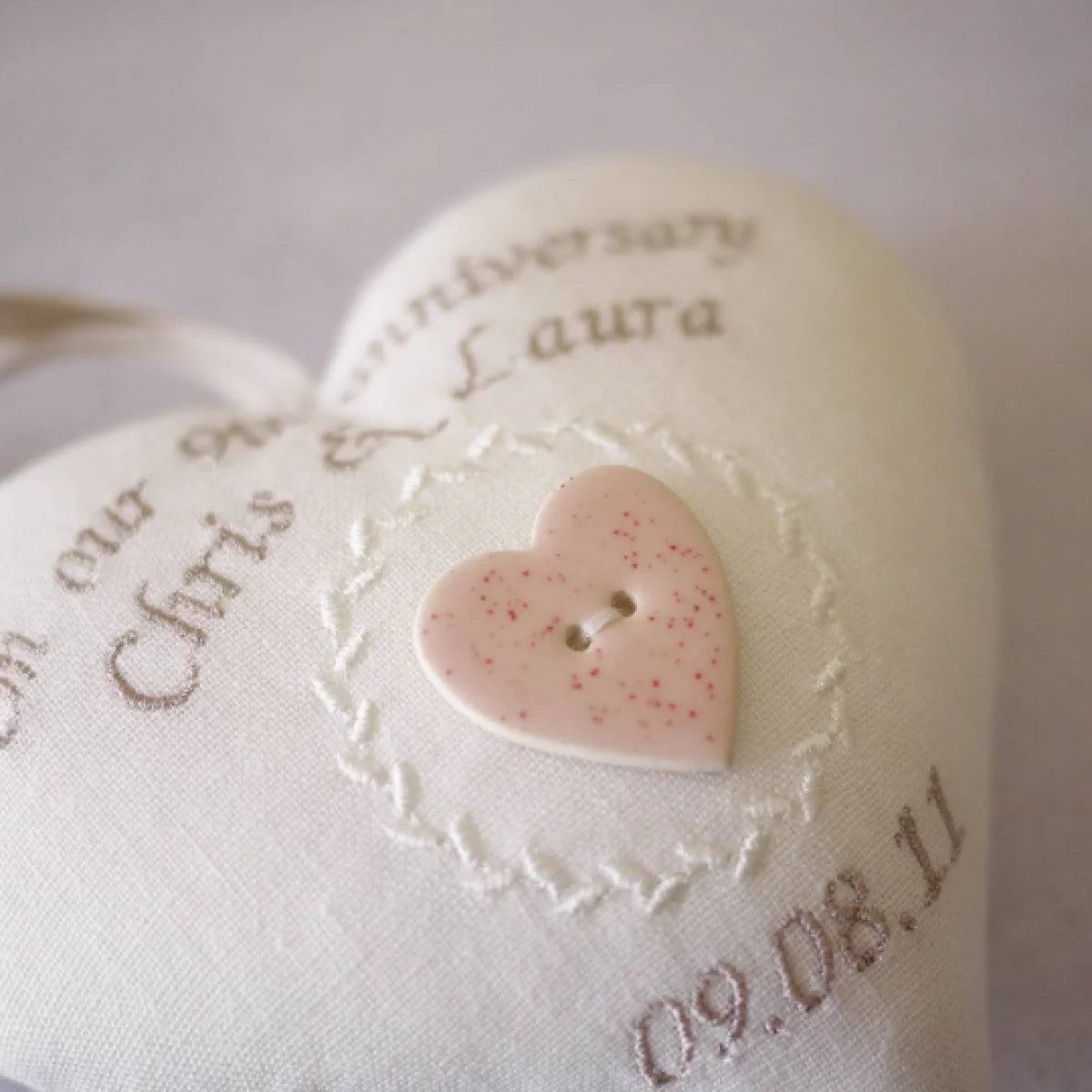 9th Pottery Anniversary Gift Heart with Ring Bowl