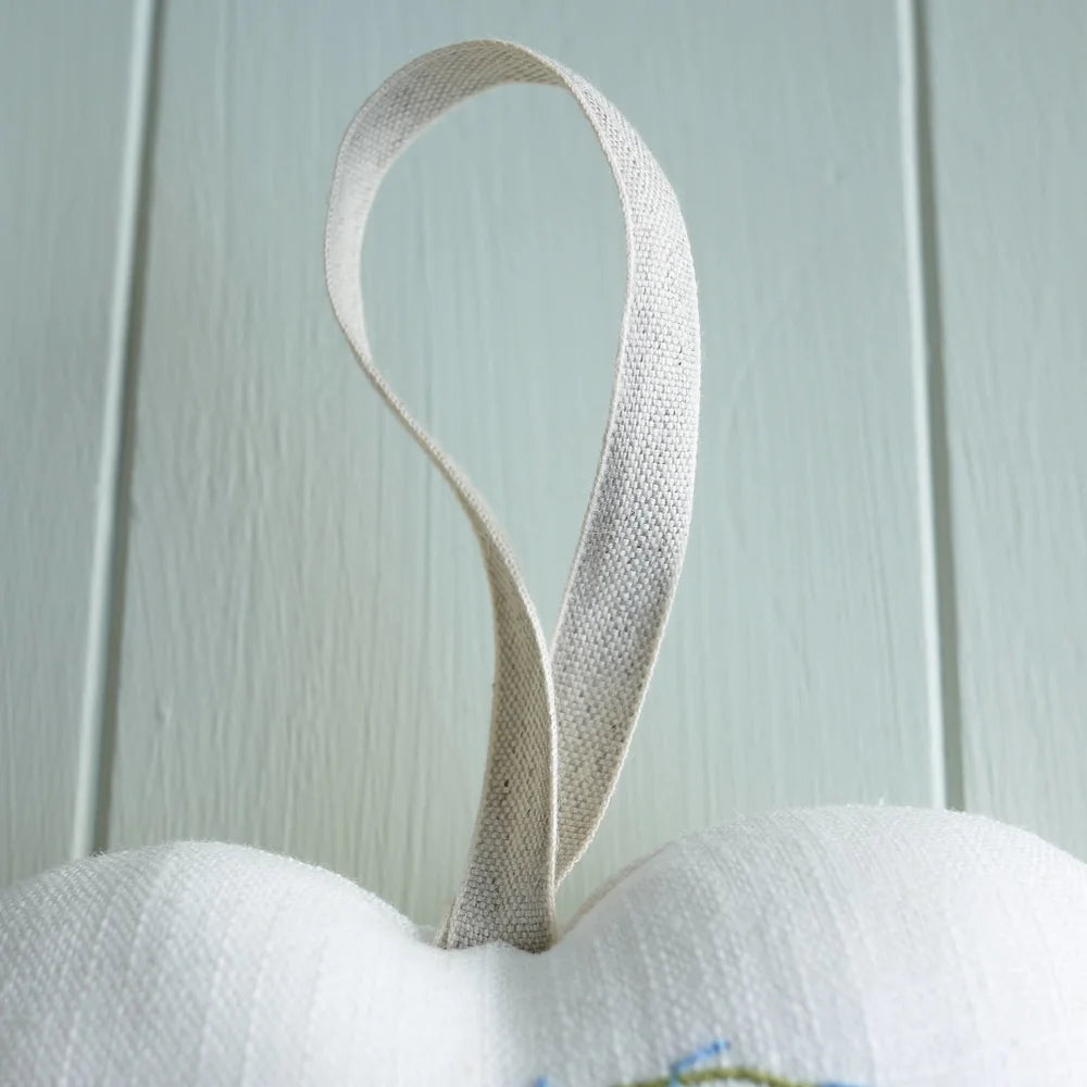 Embroidered Bluebell Flower Gift Heart