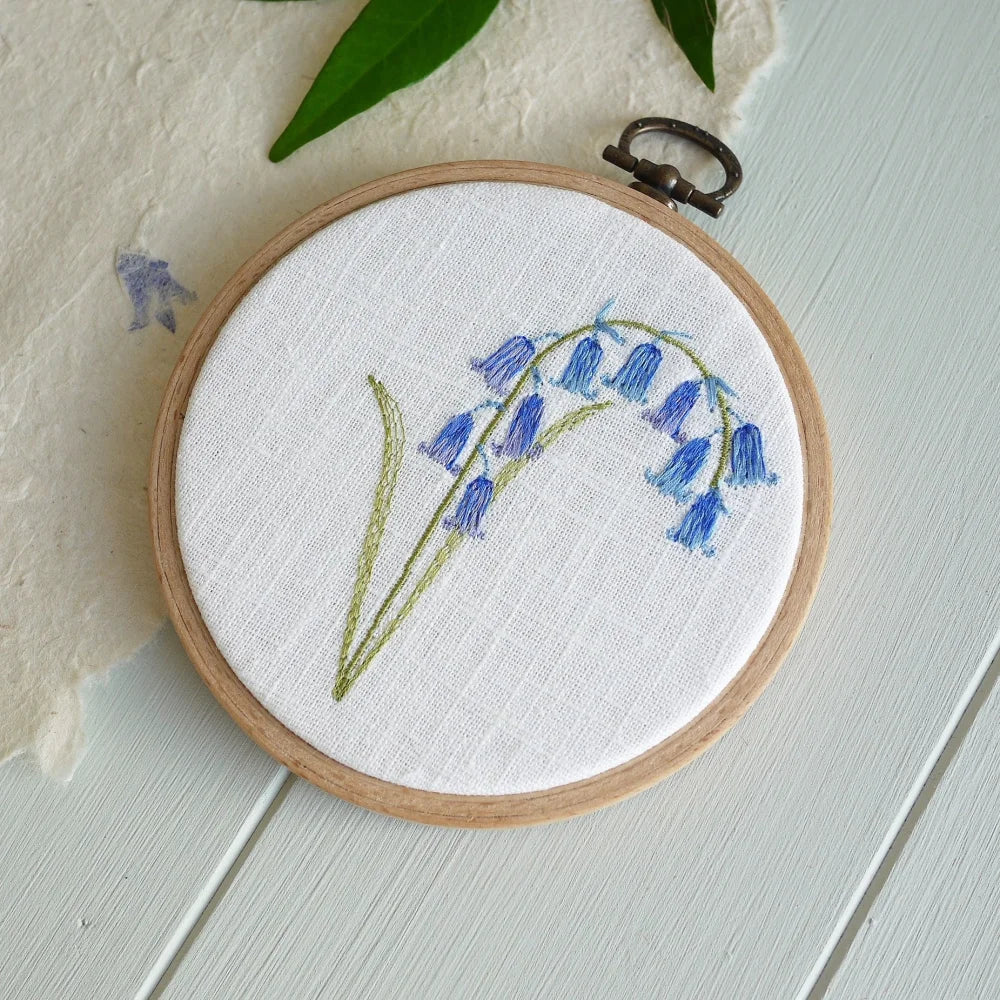 Bluebell Embroidered Gift Hoop Plaque Decoration – linenhearts Birthday Gifts
