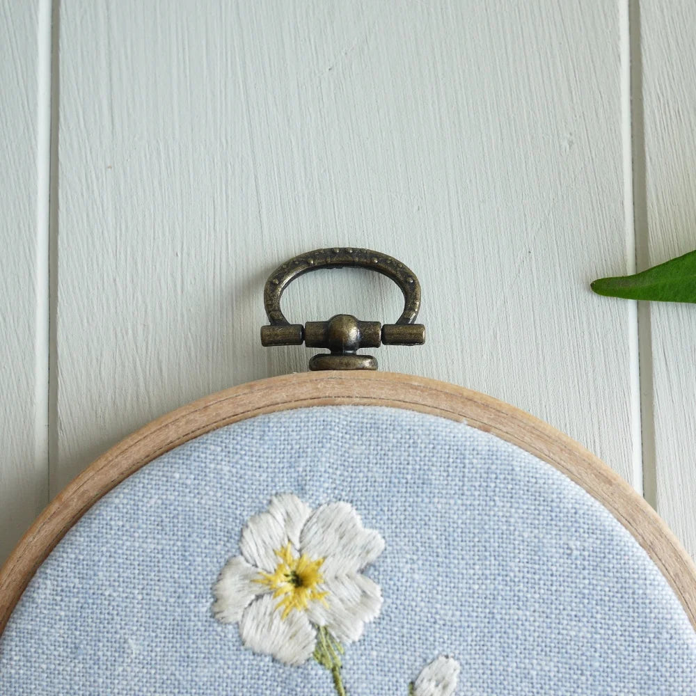 Primrose Flower Embroidered Hoop