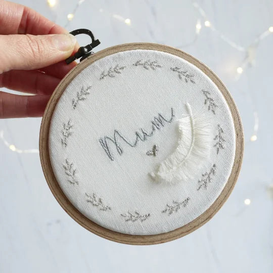 Mothers Day Remembrance Embroidered Hoop Keepsake