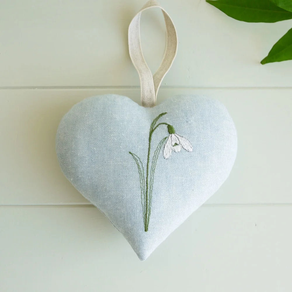 January Snowdrop Birthday Heart Decoration Birthday Gifts