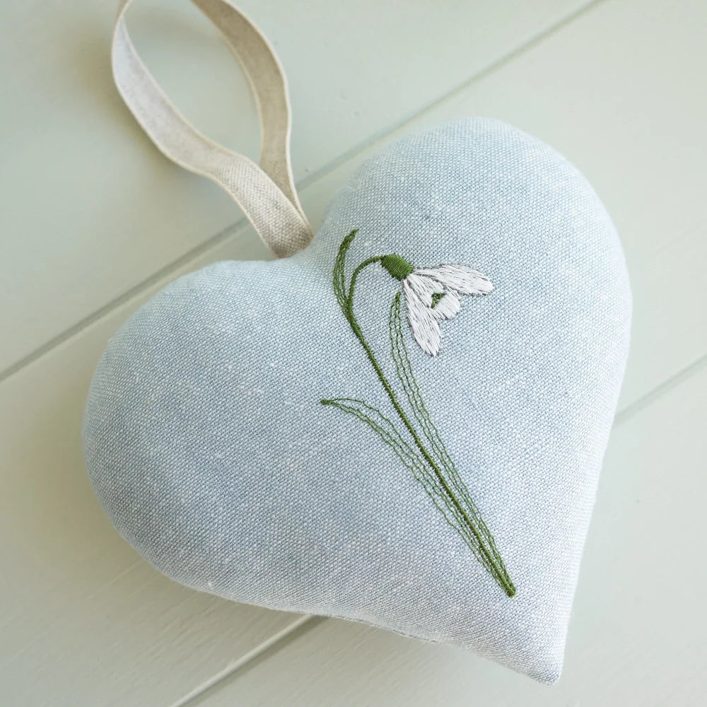 January Snowdrop Birthday Heart Decoration Birthday Gifts