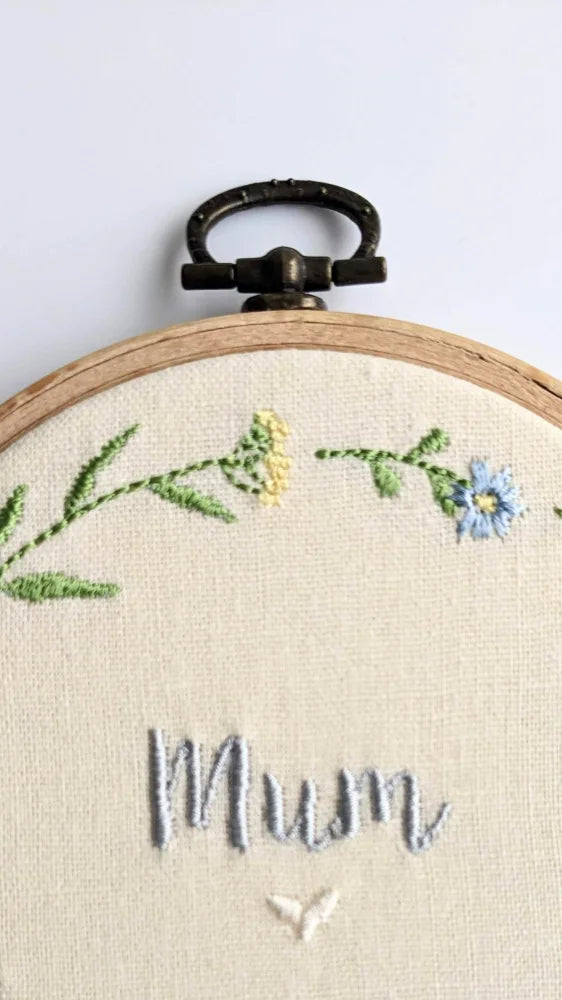Mothers Day Gift Embroidered Hoop