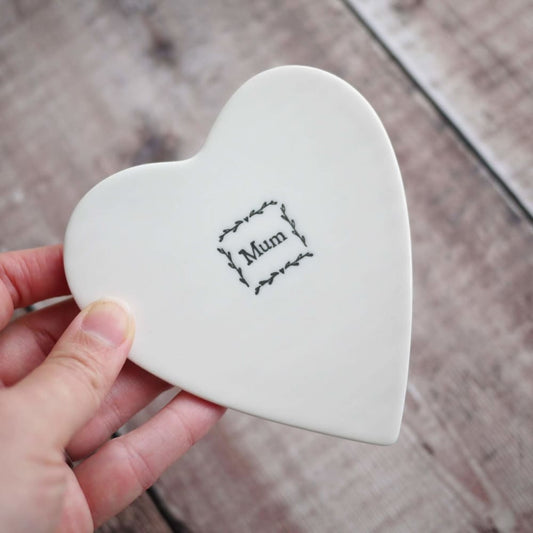 Mum Themed Porcelain Heart Coaster