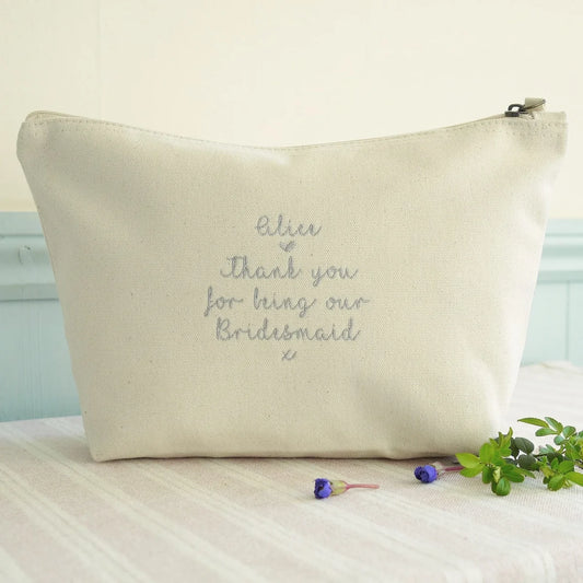 Embroidered Bag with Personalised Message