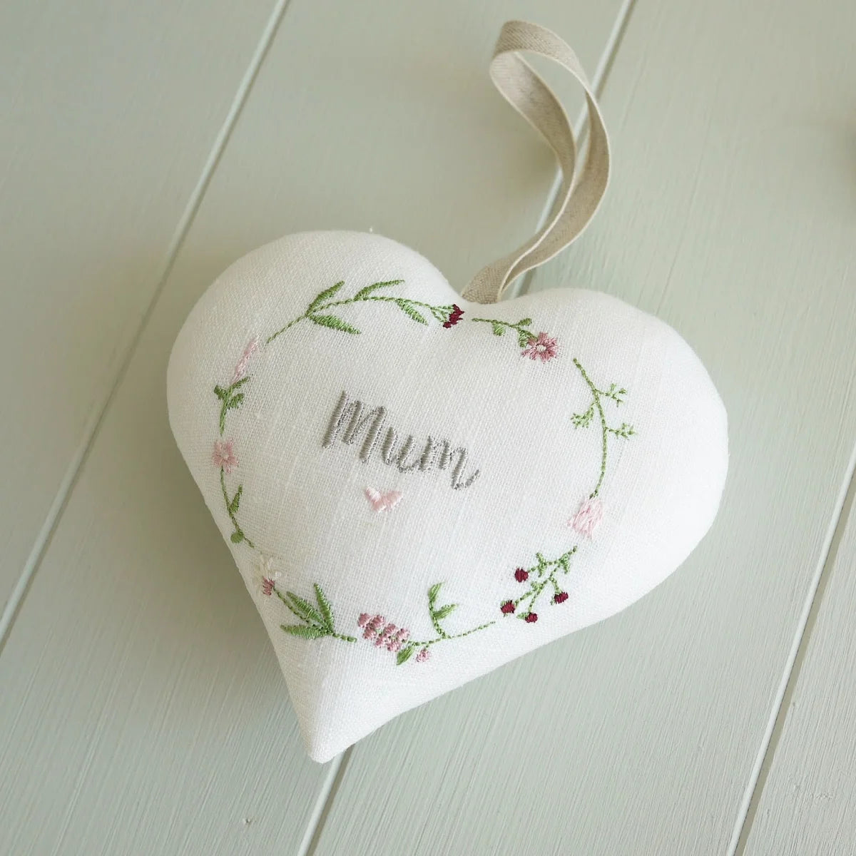 Mother Day Personalised Gift Embroidered Heart