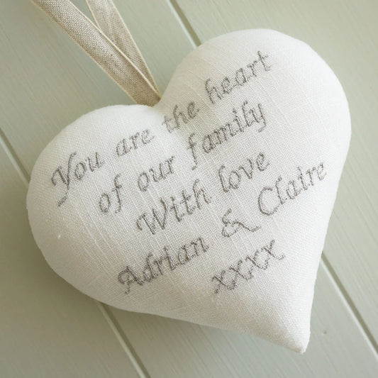Mother Day Personalised Gift Embroidered Heart