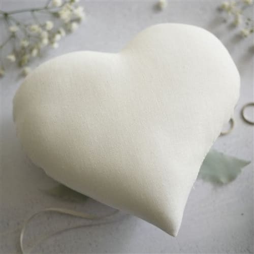 Personalised Heart Shaped Wedding Ring Pillow