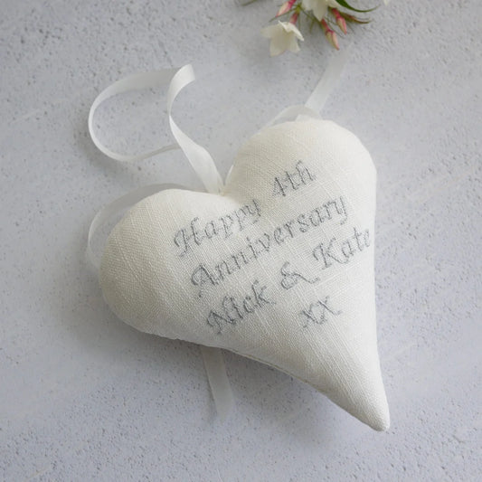 Personalised Lace Anniversary Gift Heart