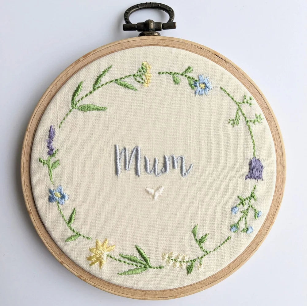 Mothers Day Gift Embroidered Hoop