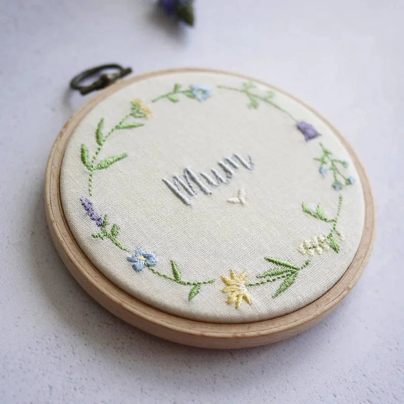 Mothers Day Gift Embroidered Hoop