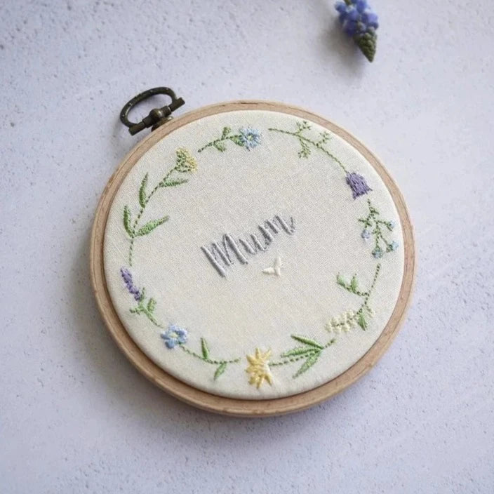 Mothers Day Gift Embroidered Hoop