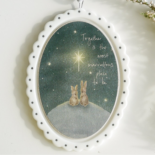 Scallop Edge Oval frame - Together is the most marvellous place