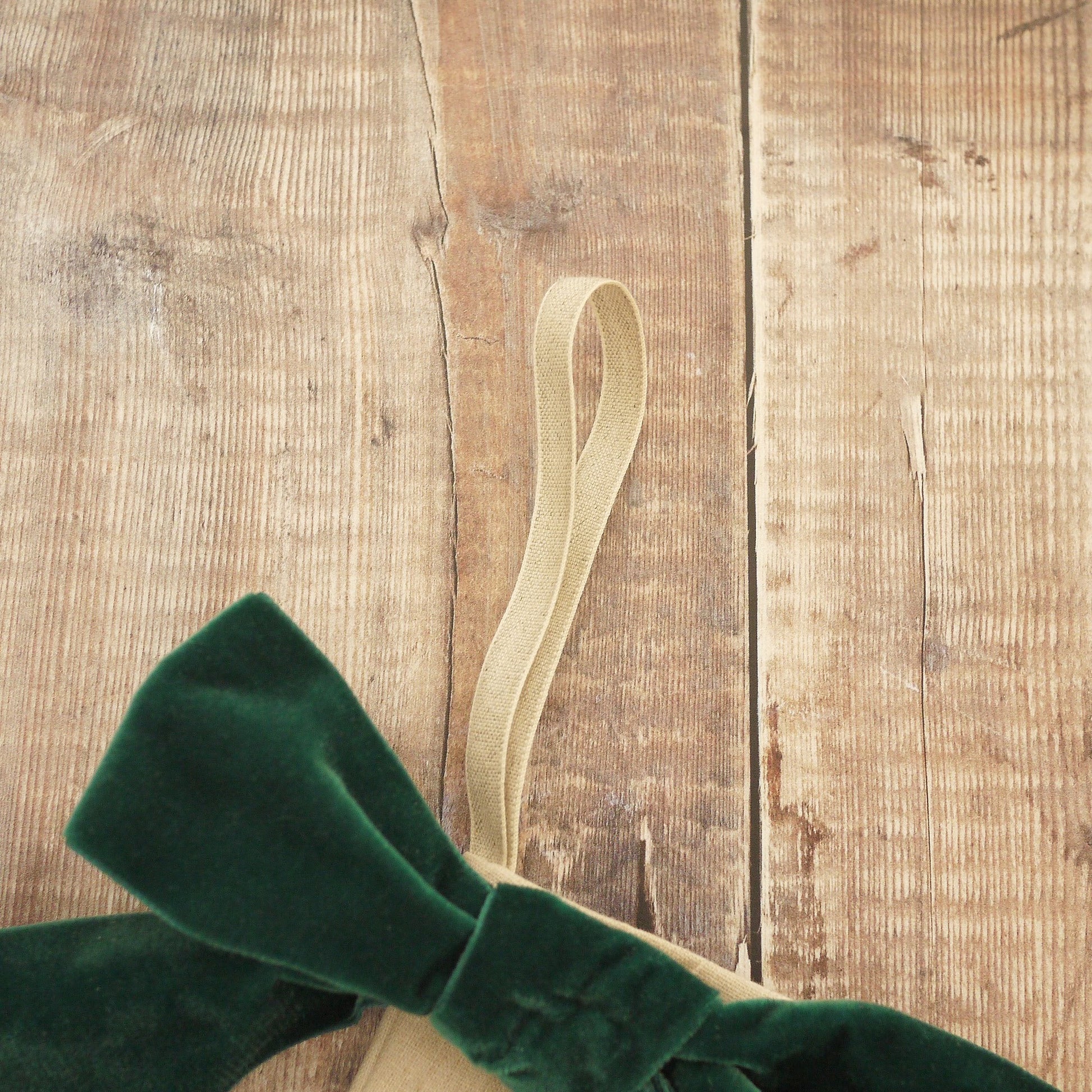 Velvet Ribbon Christmas Stocking - embroidered with name