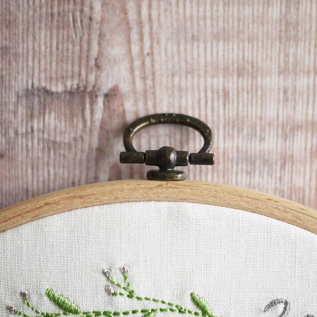Personalised Silver 25th Wedding Anniversary Embroidered Hoop Gift