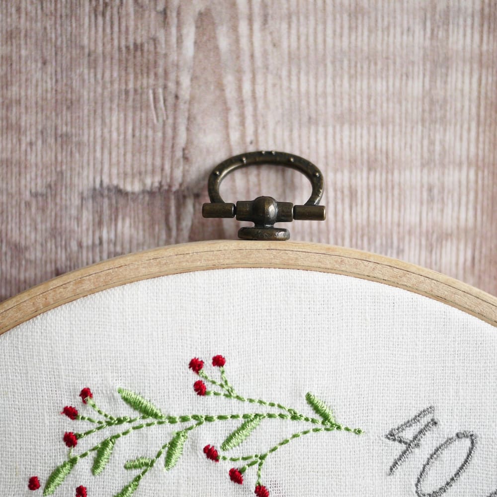 40th Ruby Anniversary Embroidered Gift Hoop