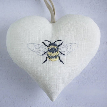 Embroidered Bee Linen Heart Gifts for all occasions