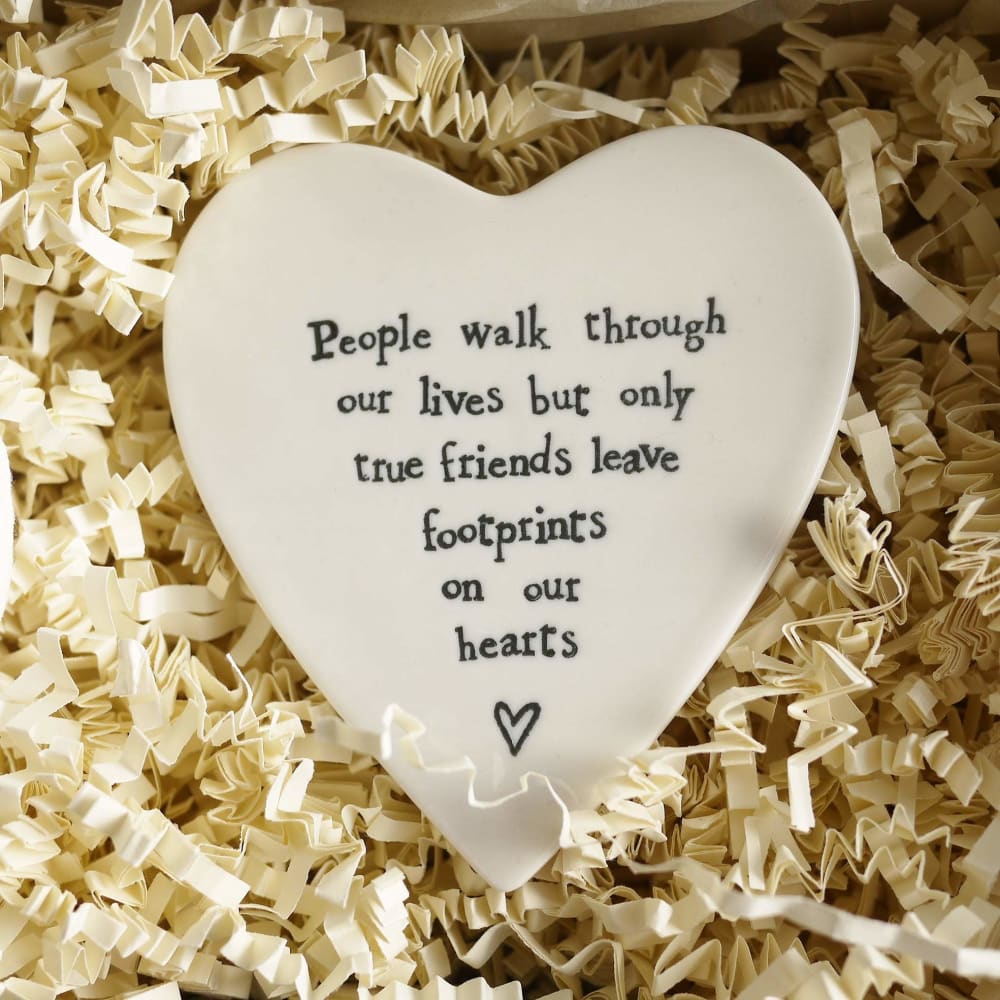 Personalised Handmade Ivory Hanging Heart Gift Box for Friends
