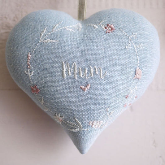 Mothers Day Gift Embroidered Heart Keepsake