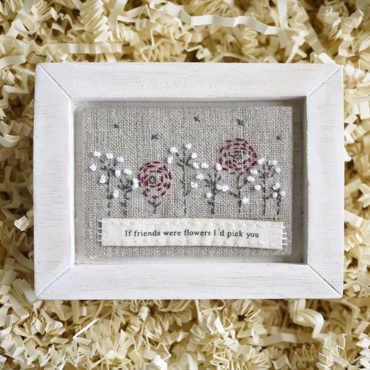 Personalised Handmade Ivory Fabric Hanging Heart Gift for Friends