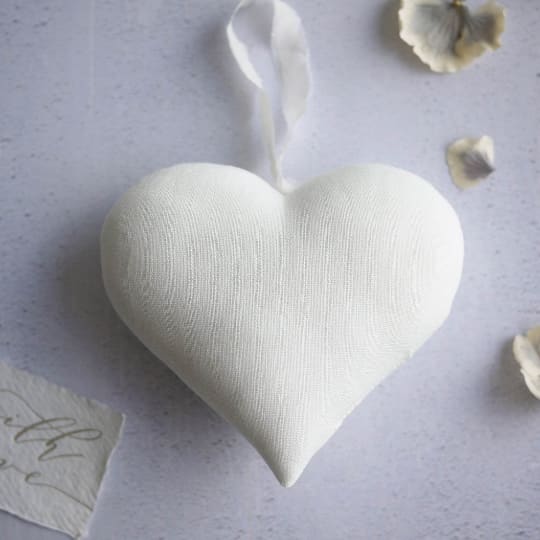 Wedding Day Gift Embroidered Personalised Heart