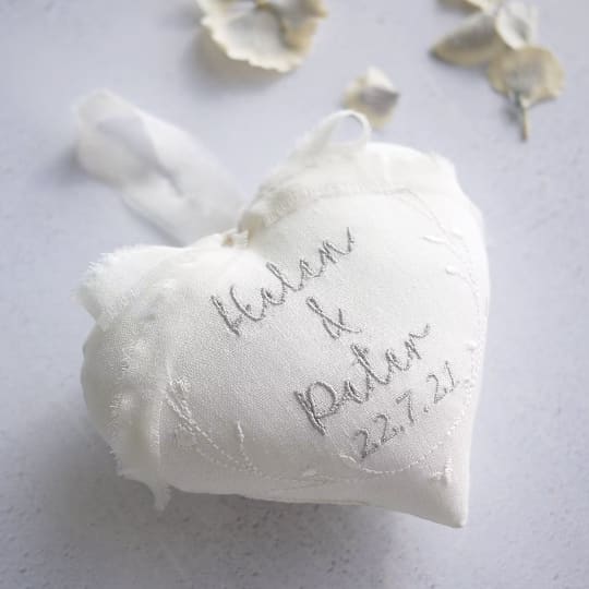 Personalised Wedding Day Gift Heart Set