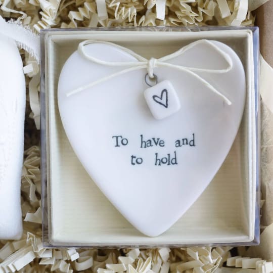 Personalised Wedding Day Gift Heart Set