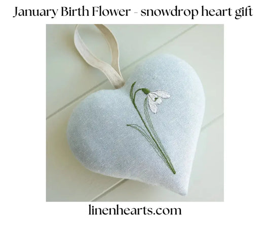 Celebrating January Birthdays with a Unique Snowdrop Gift Heart