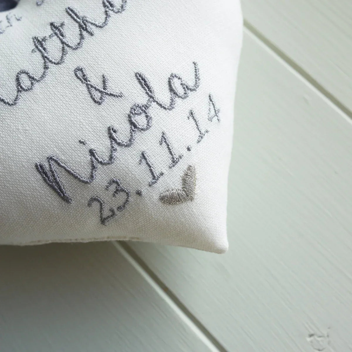 10th Anniversary Gift Personalised Heart with Porcelain Heart