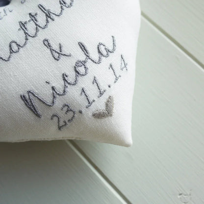 10th Anniversary Gift Personalised Heart with Porcelain Heart