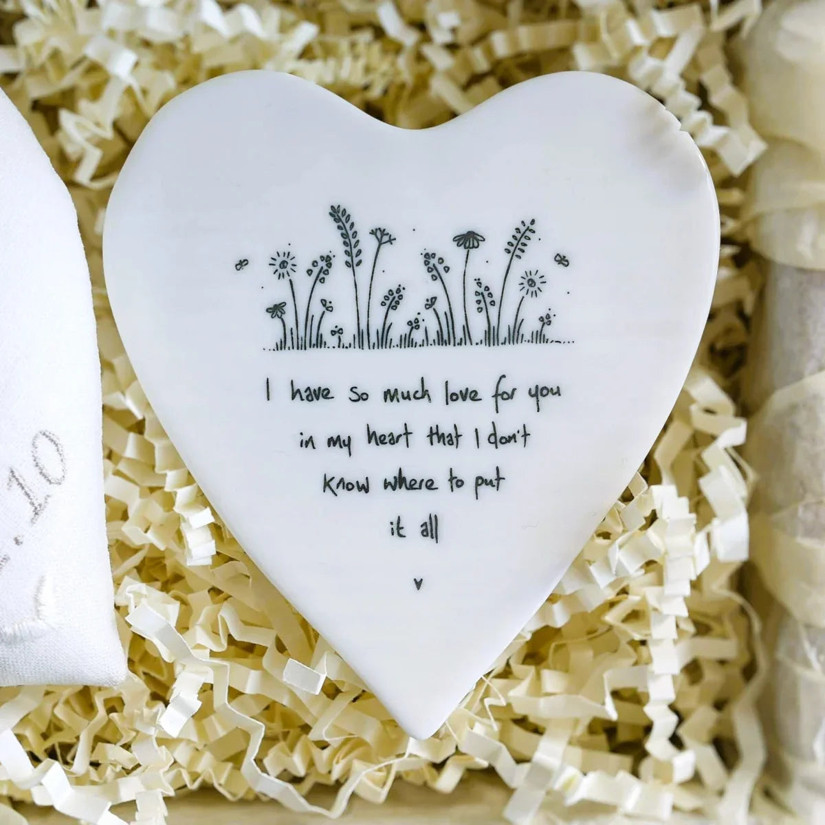 13th Anniversary Lace Embroidered Personalised Heart Gift
