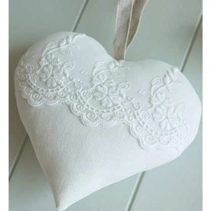 13th Lace Anniversary Embroidered Heart Gift