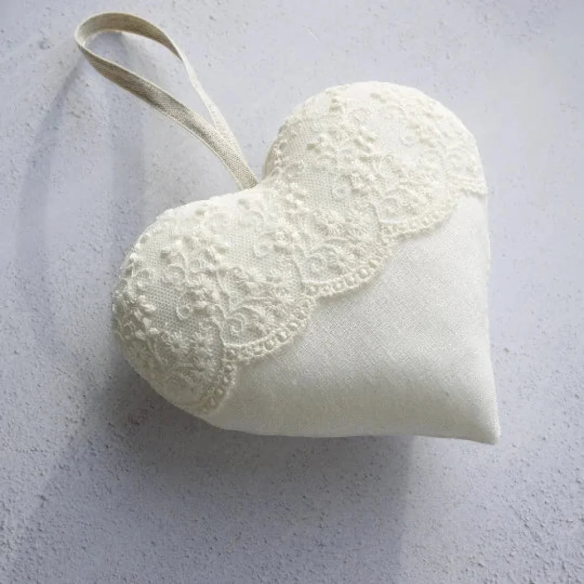 13th Lace Anniversary Gift Heart With Porcelain Heart Decoration