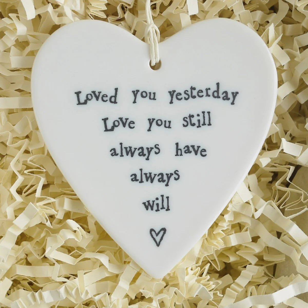 13th Lace Wedding Anniversary Personalised Gift Heart With Porcelain Heart