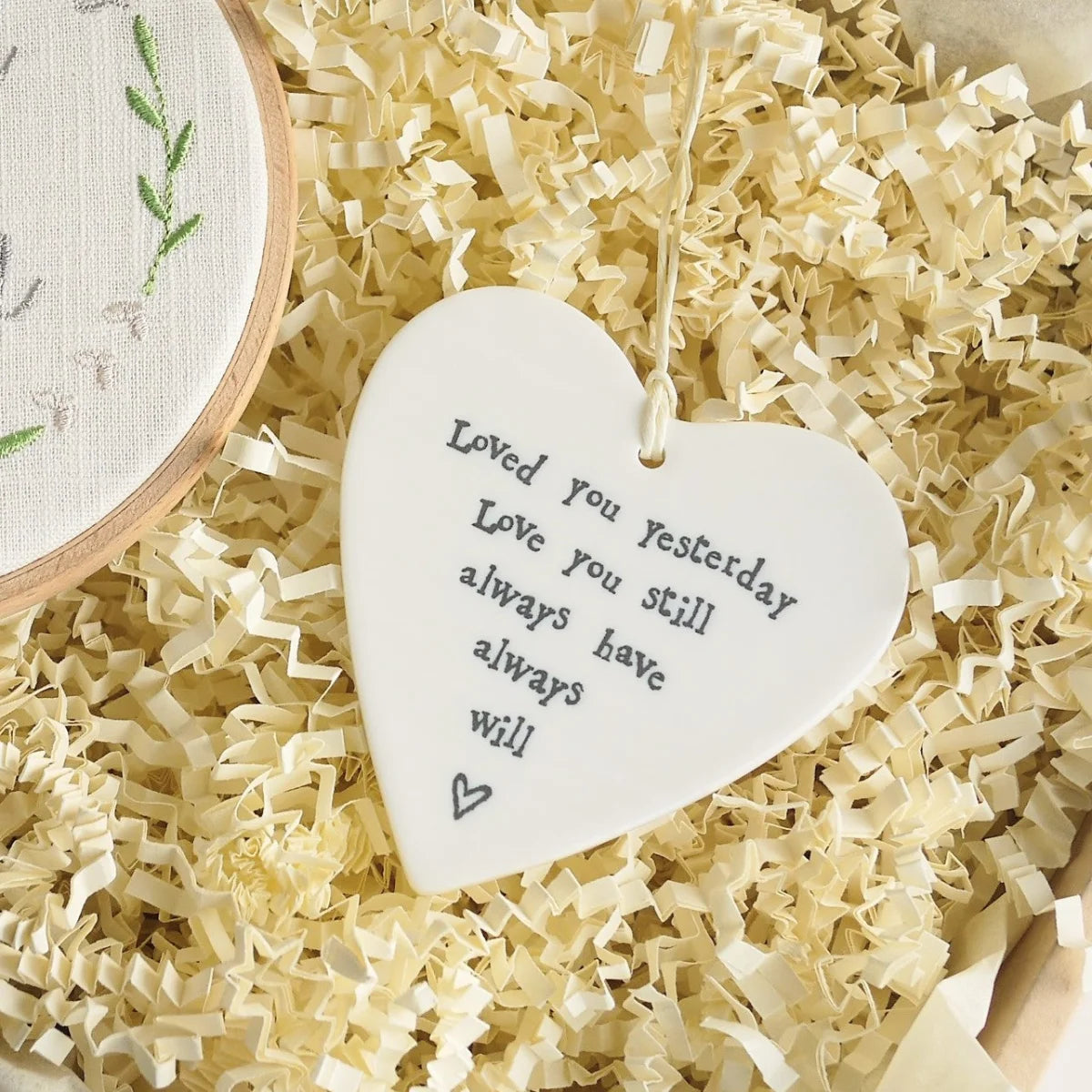 4th Linen Wedding Anniversary Embroidered Hoop