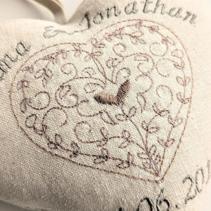 7th Copper Anniversary Gift Personalised Heart