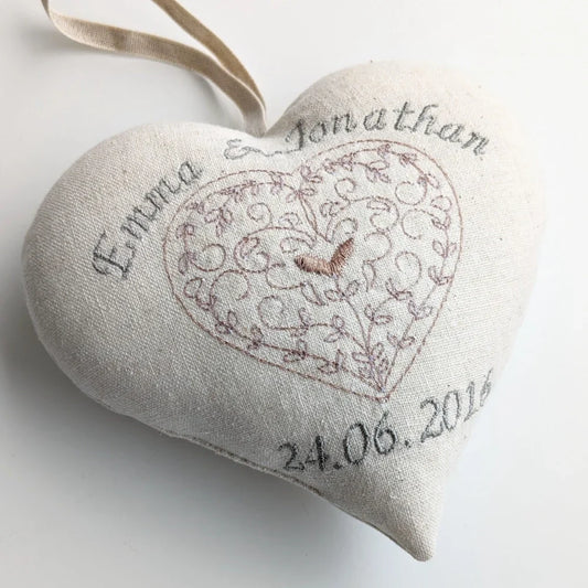 7th Copper Anniversary Gift Personalised Heart