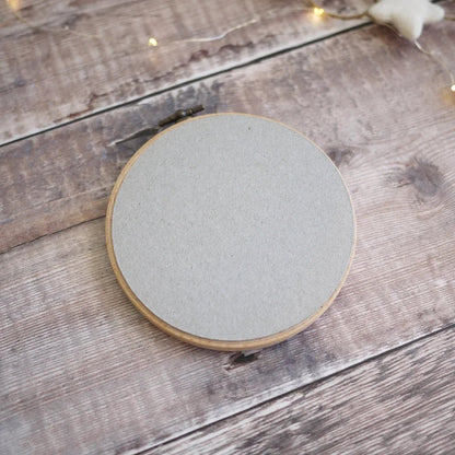 7th Wedding Anniversary Gift - Personalised Wool Embroidered Hoop