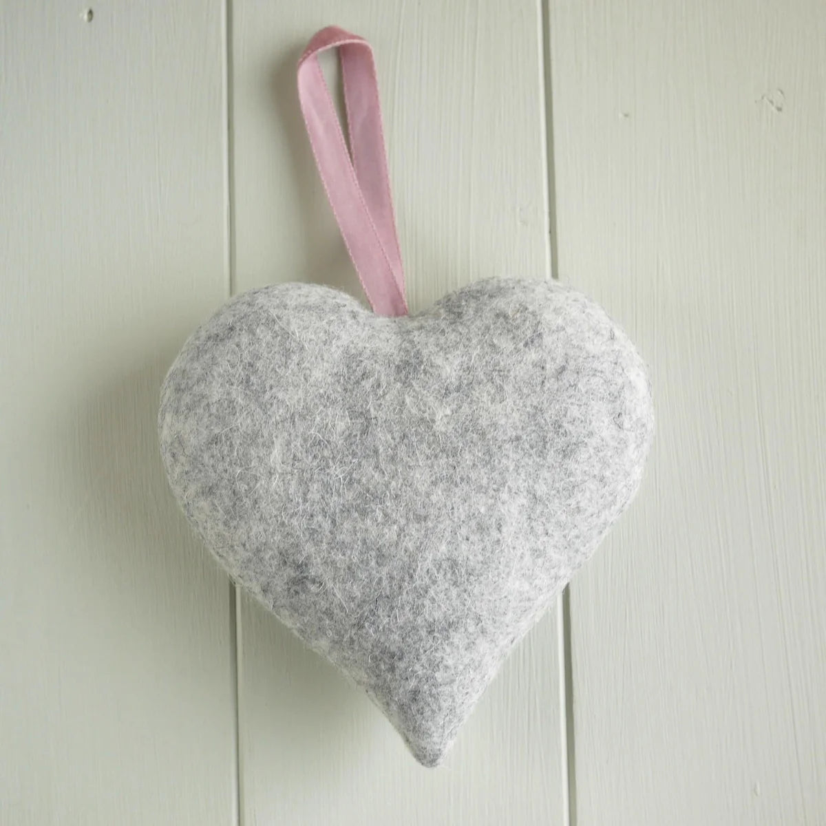 7th Wool Anniversary Embroidered Heart Gift