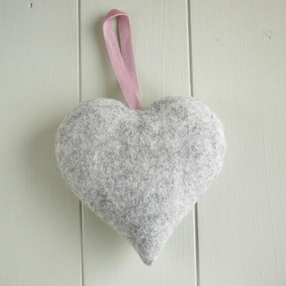 7th Wool Anniversary Embroidered Heart Gift