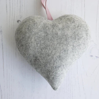 7th Wool Anniversary Embroidered Heart Gift 7th Woollen Anniversary Gifts