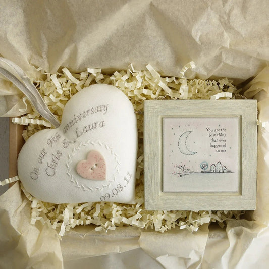 9th Anniversary Gift Heart with East of India Picture 9th Wedding Anniversary Gifts