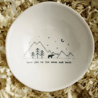 9th Pottery Anniversary Gift Heart with Ring Bowl